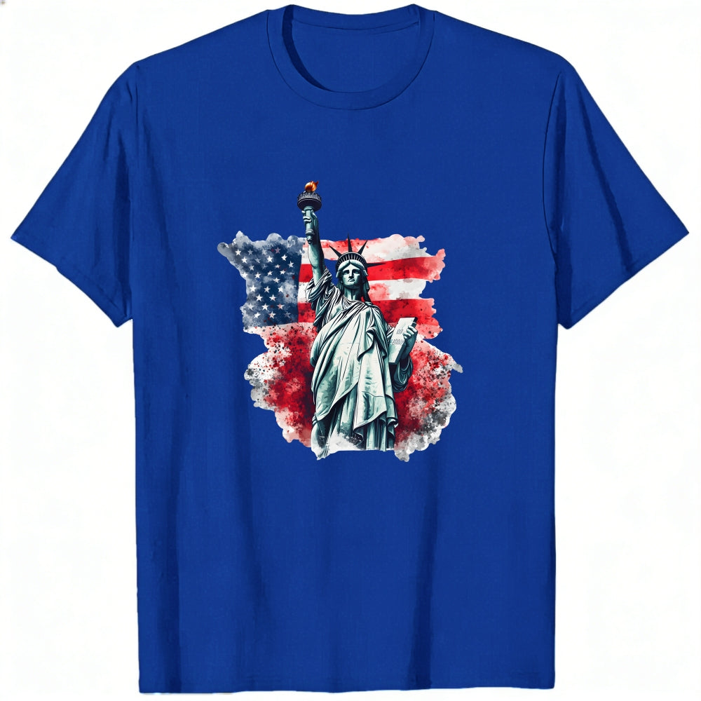 Patriotic American Flag Statue Of Liberty Classic T-Shirt