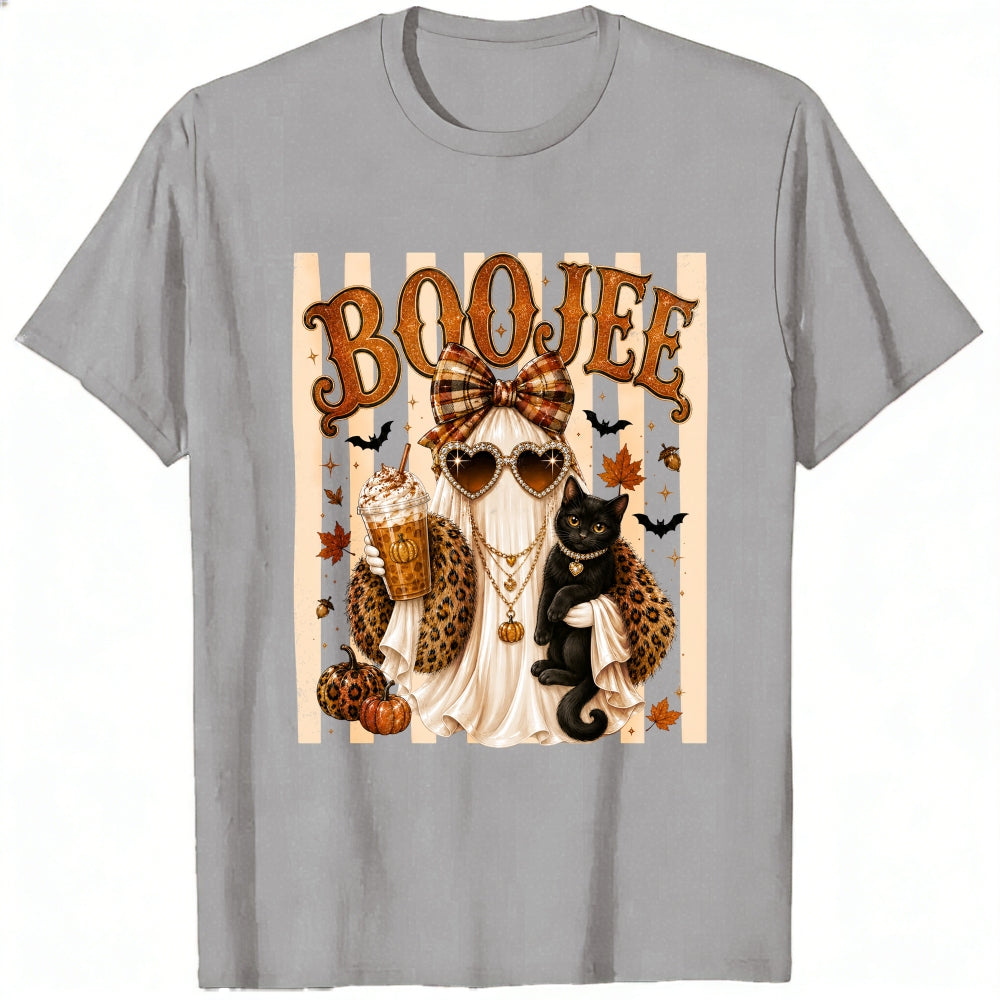 Funny Booje Ghost Leopard Print Halloween Classic T-Shirt