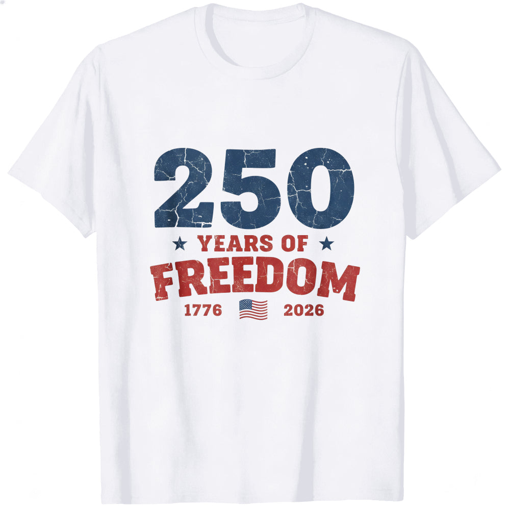 Patriotic American Independence Day 250 Years Of Freedom Classic T-Shirt