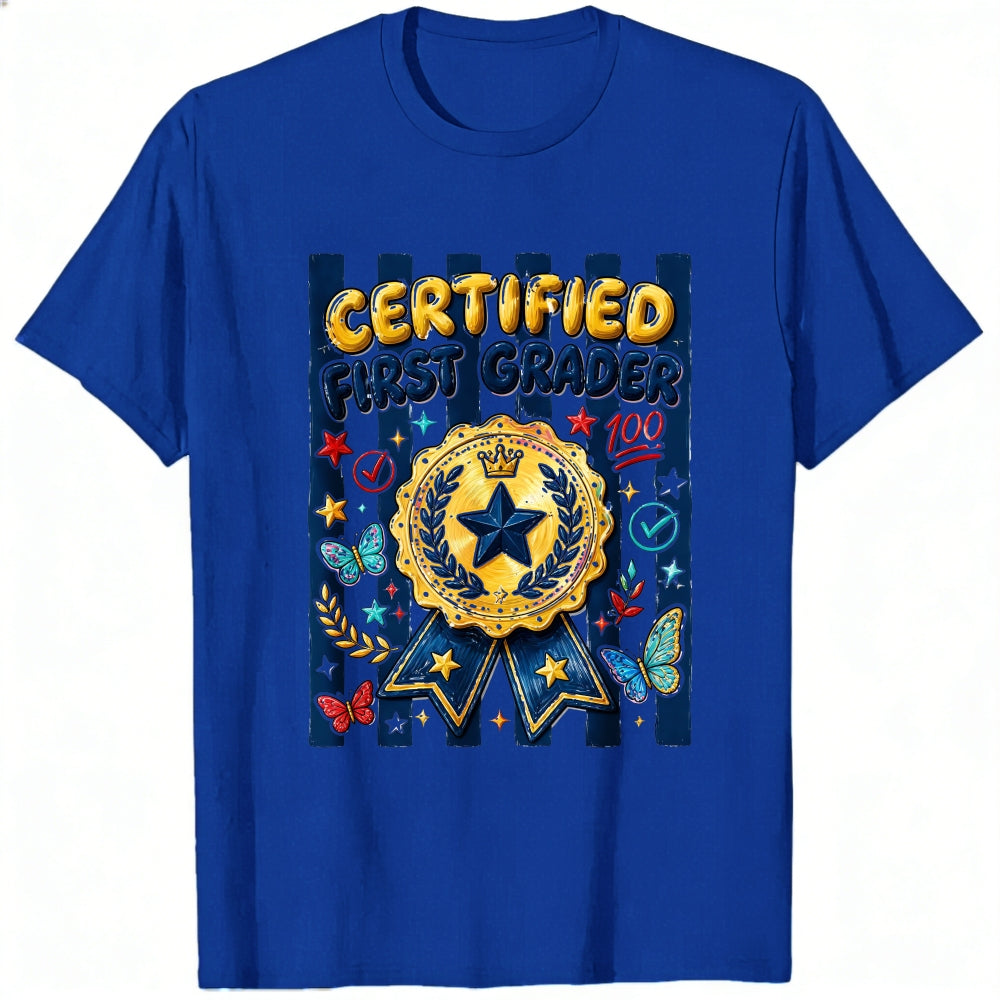 Cute Certified First Grader Badge Classic T-Shirt