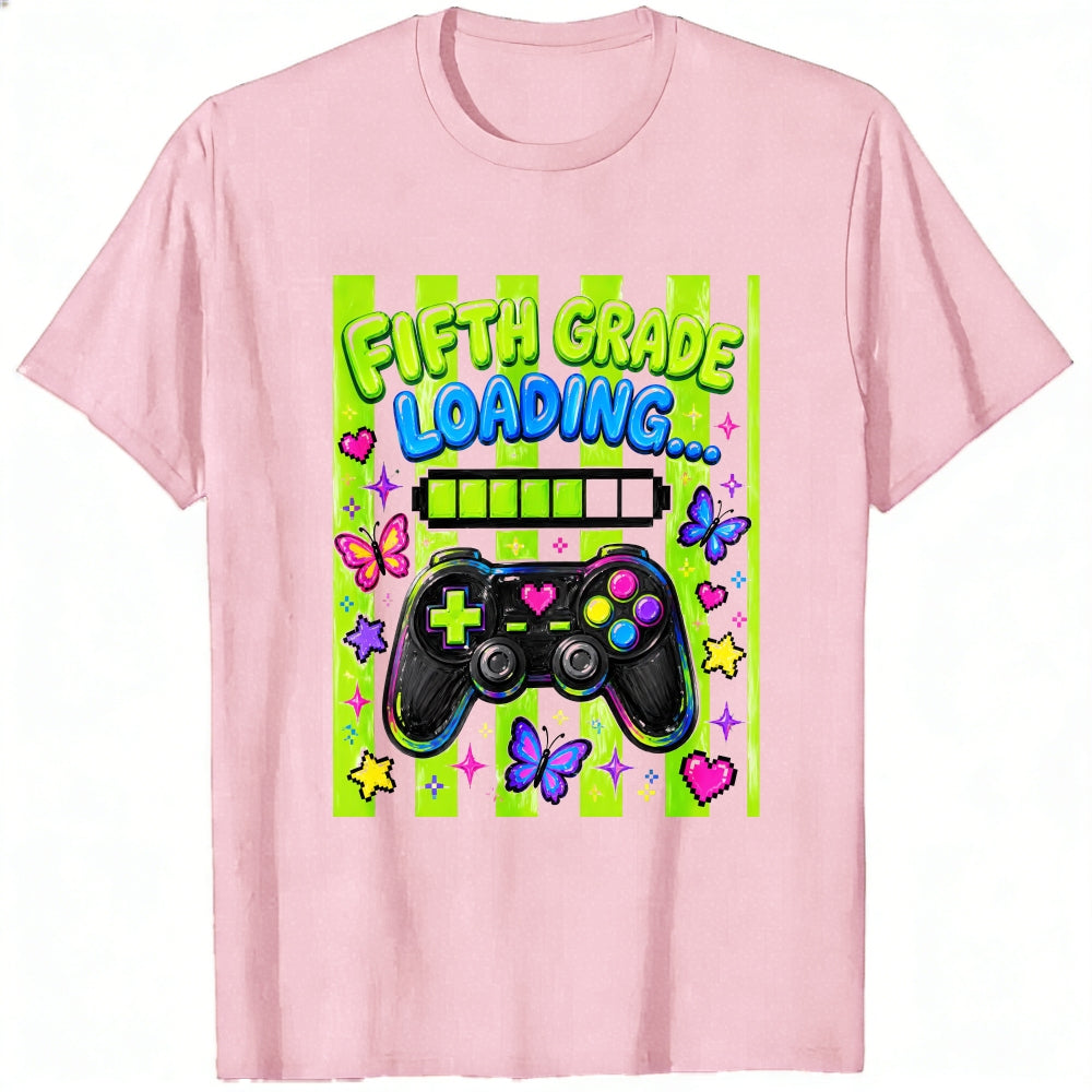 Cute Gamer Girl Fifth Grade Loading Classic T-Shirt