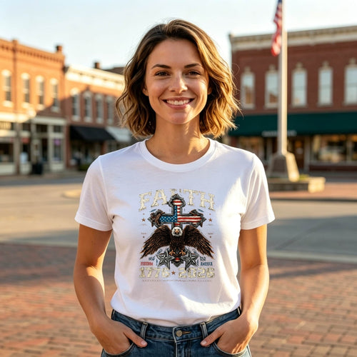 American Eagle Cross Faith Freedom Classic T-Shirt