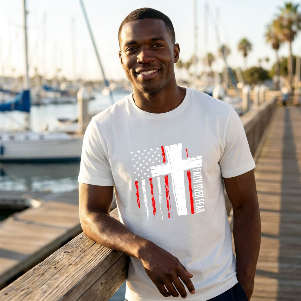 American Flag Cross Design Classic T-Shirt