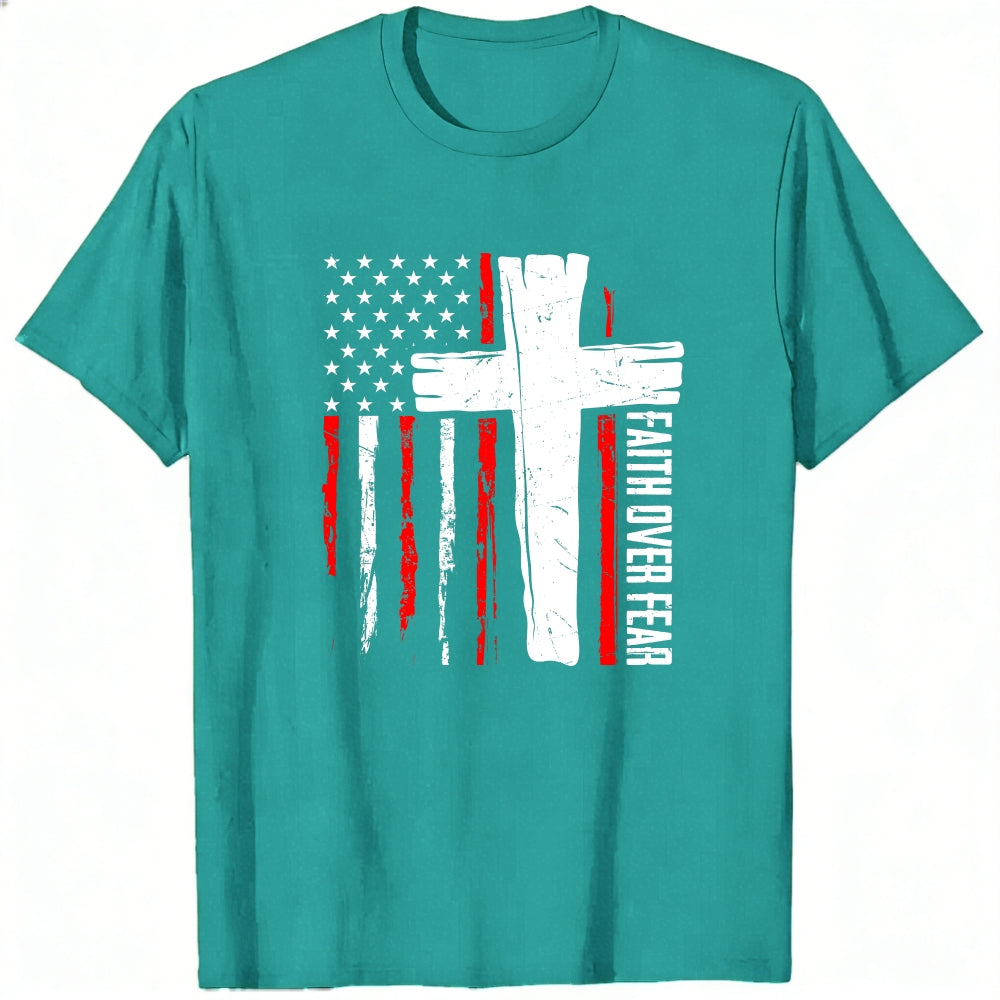 American Flag Cross Design Classic T-Shirt