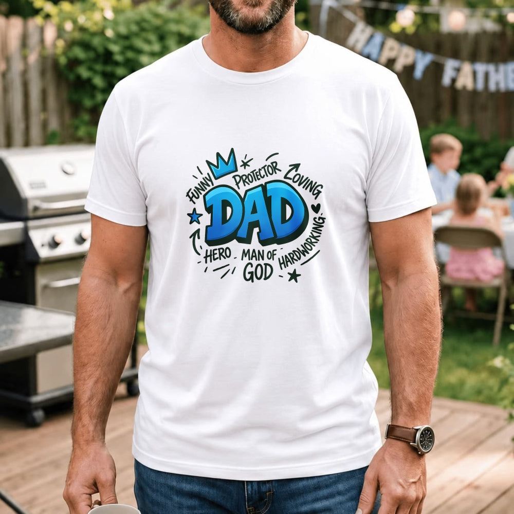 Funny Protector Loving Dad Hero Man Of God Hardworking Classic T-Shirt