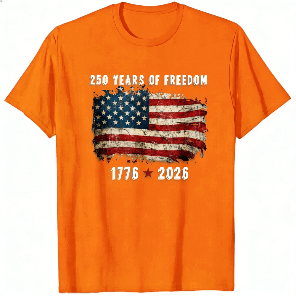 Patriotic American Flag Design Classic T-Shirt 250 Years Of Freedom 1776 2026