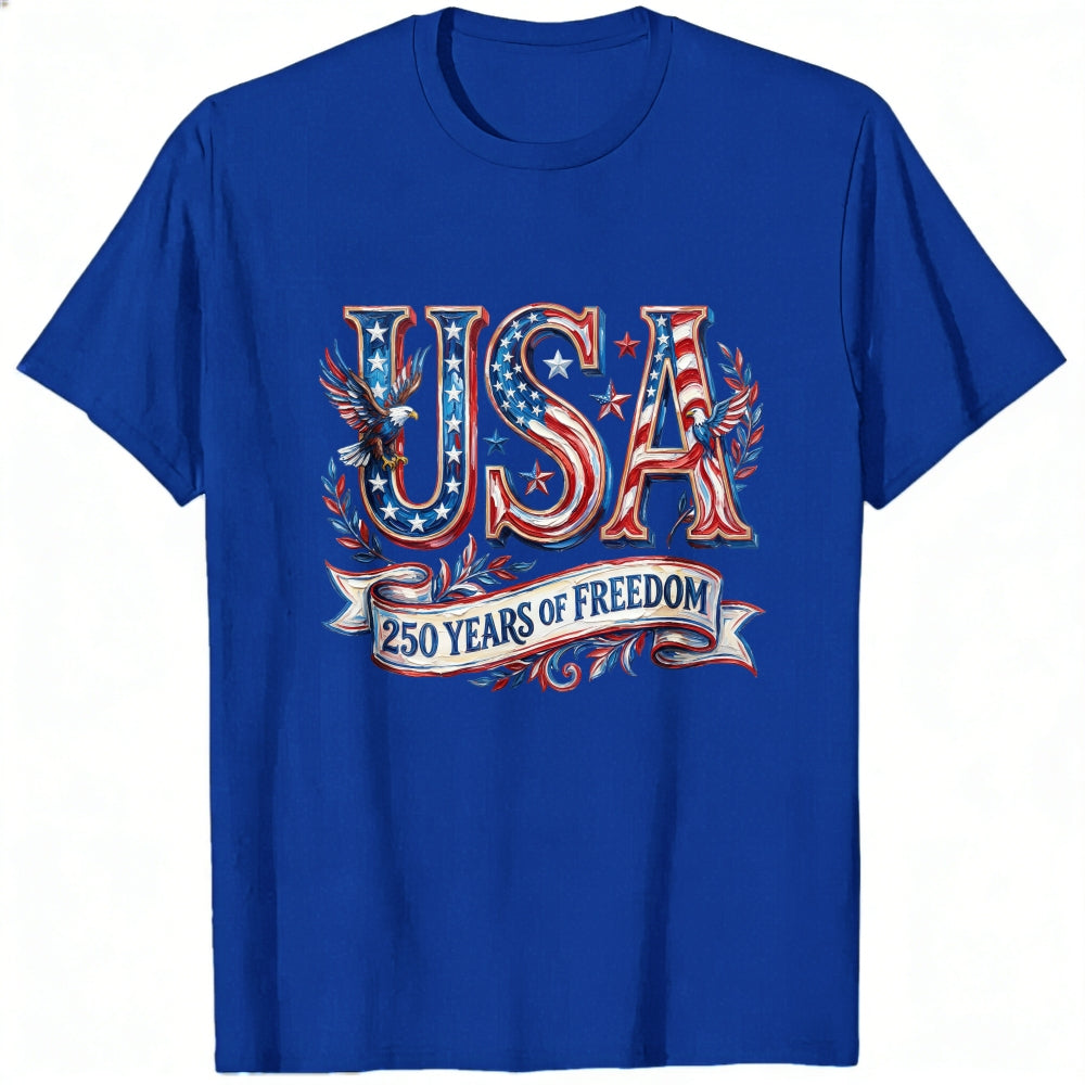 Patriotic American Flag Design Classic T-Shirt Usa 250 Years Of Freedom