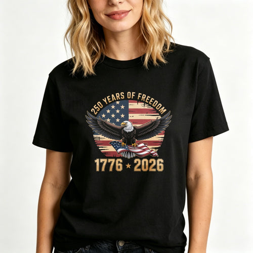 American Eagle Flag 250 Years Of Freedom 1776 2026 Classic T-Shirt