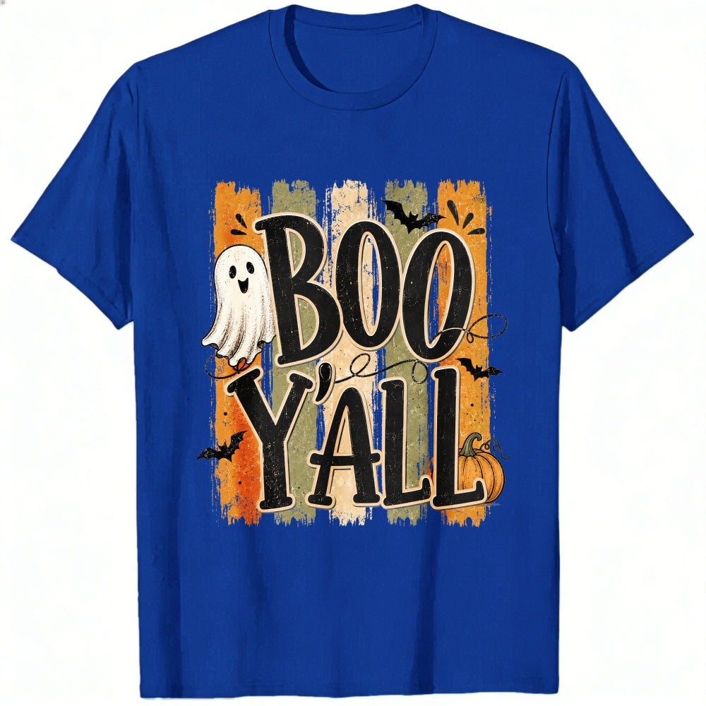 Vintage Halloween Boo Yall Ghost Pumpkin Bat Classic T-Shirt