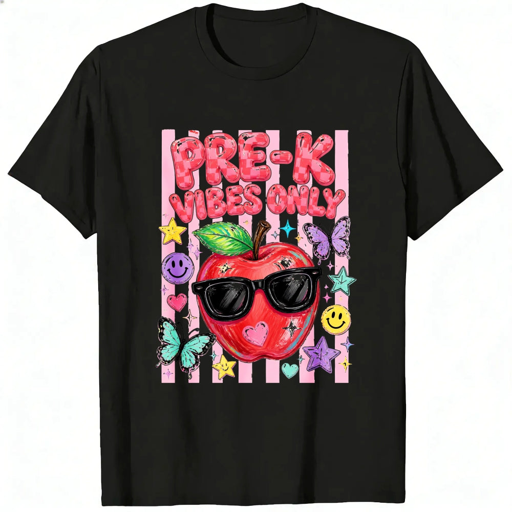 Cute Pre K Vibes Only Apple Sunglasses Classic T-Shirt
