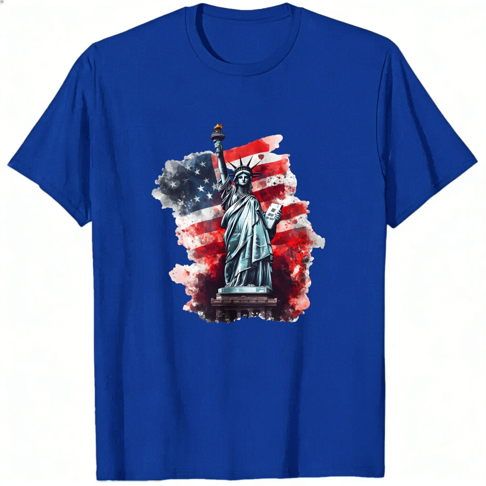 American Flag Statue Of Liberty Classic T-Shirt