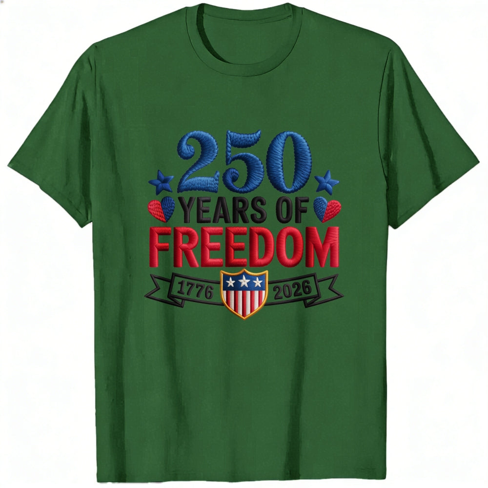 Patriotic American Independence Day 250 Years Of Freedom Classic T-Shirt