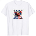 Patriotic Floral Design Classic T-Shirt America