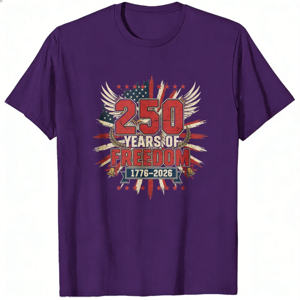 Patriotic American Flag Wings 250 Freedom 1776 2026 Classic T-Shirt