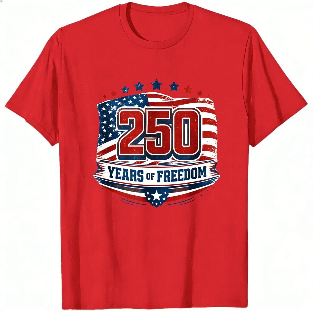 Patriotic American Flag Design Classic T-Shirt 250 Years Of Freedom