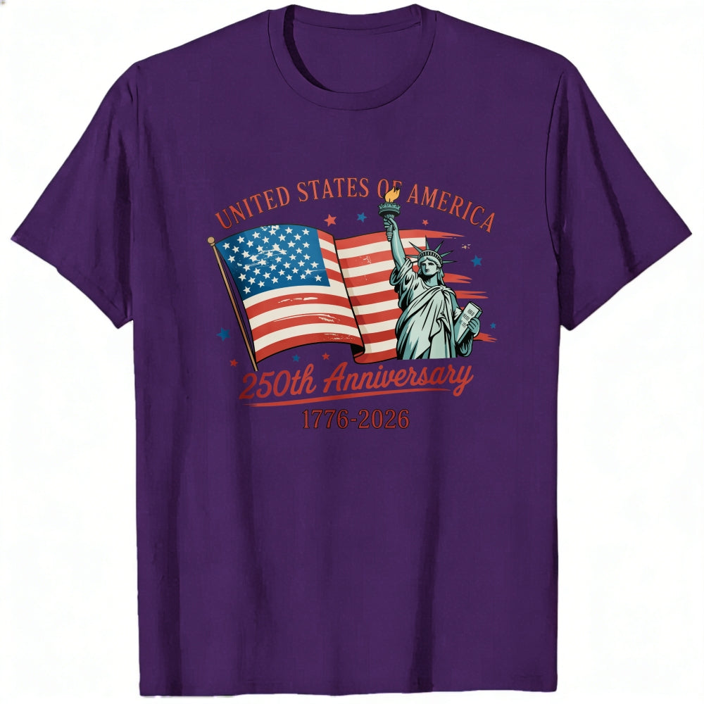 Patriotic American Flag And Statue Of Liberty Classic T-Shirt 250th Anniversary 1776 2026