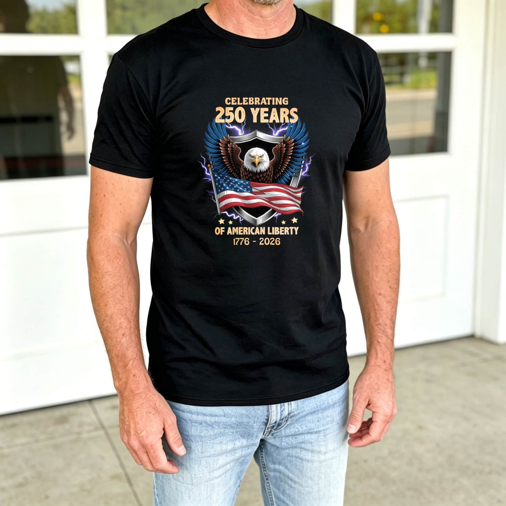Patriotic Eagle American Flag Classic T-Shirt Celebrating 250 Years Of American Liberty 1776 2026