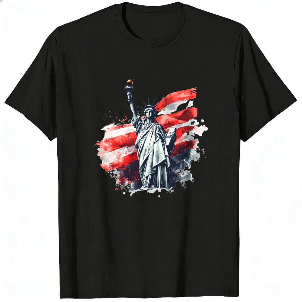 Patriotic American Flag Statue Of Liberty Classic T-Shirt
