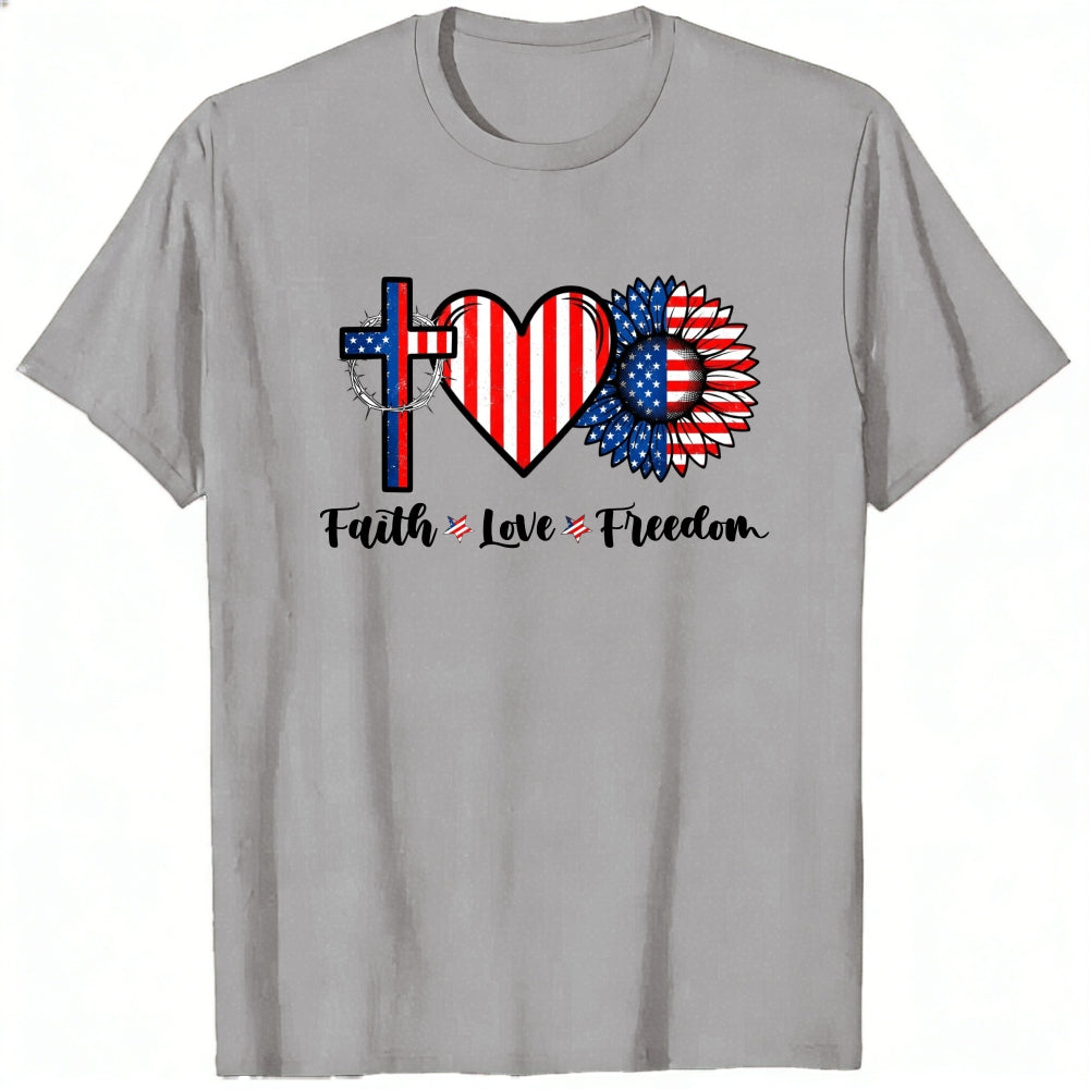 Patriotic Faith Love Freedom Classic T-Shirt