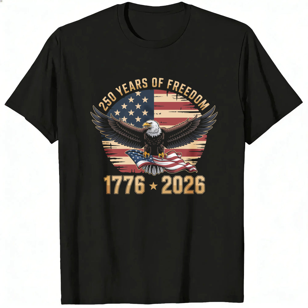 American Eagle Flag 250 Years Of Freedom 1776 2026 Classic T-Shirt