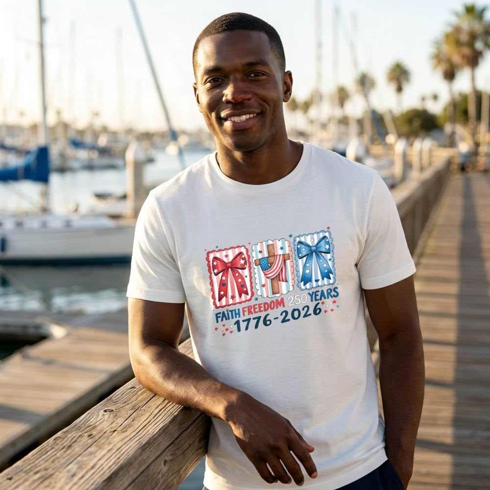 Patriotic Faith Freedom 250 Years 1776 2026 Classic T-Shirt