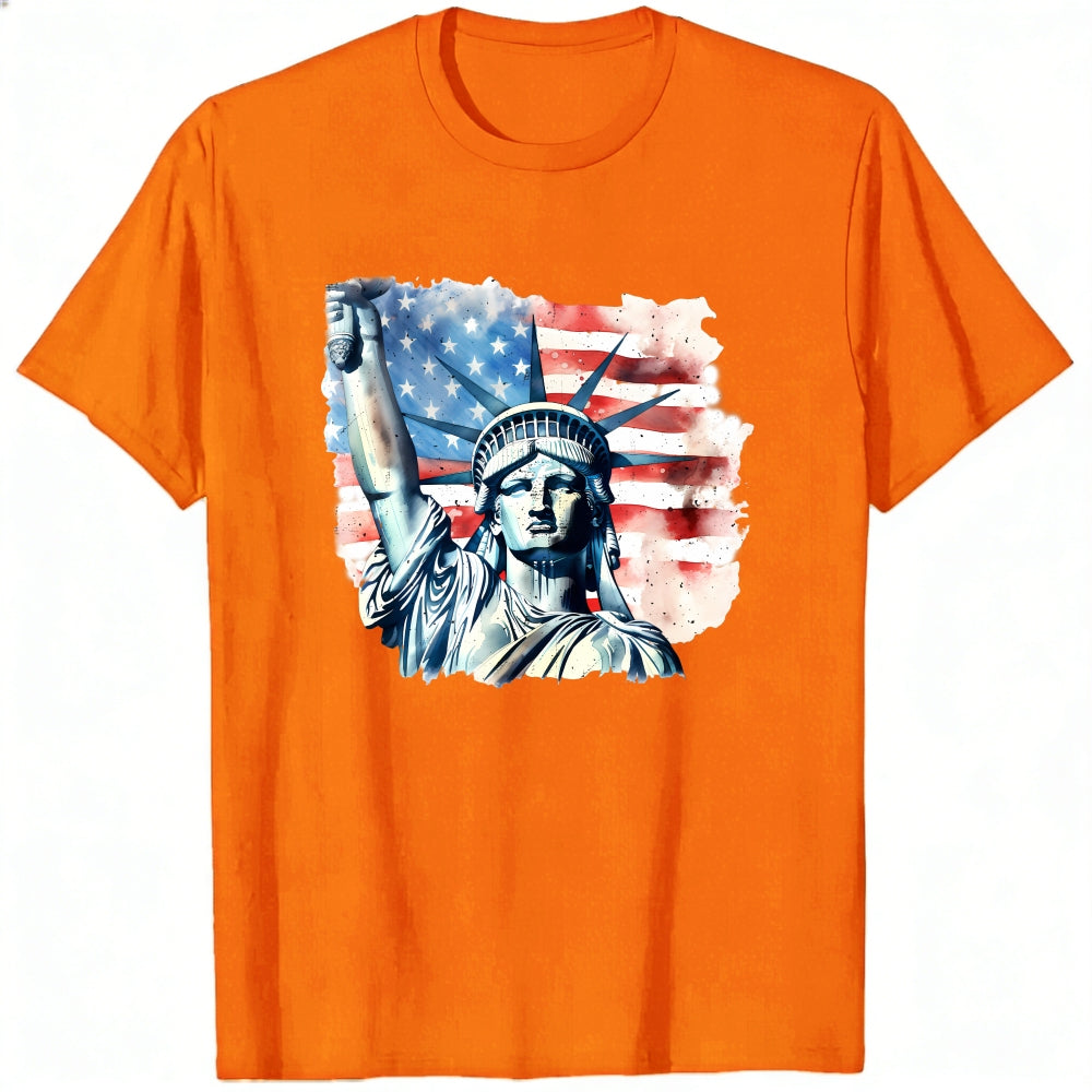 American Flag Statue Of Liberty Classic T-Shirt