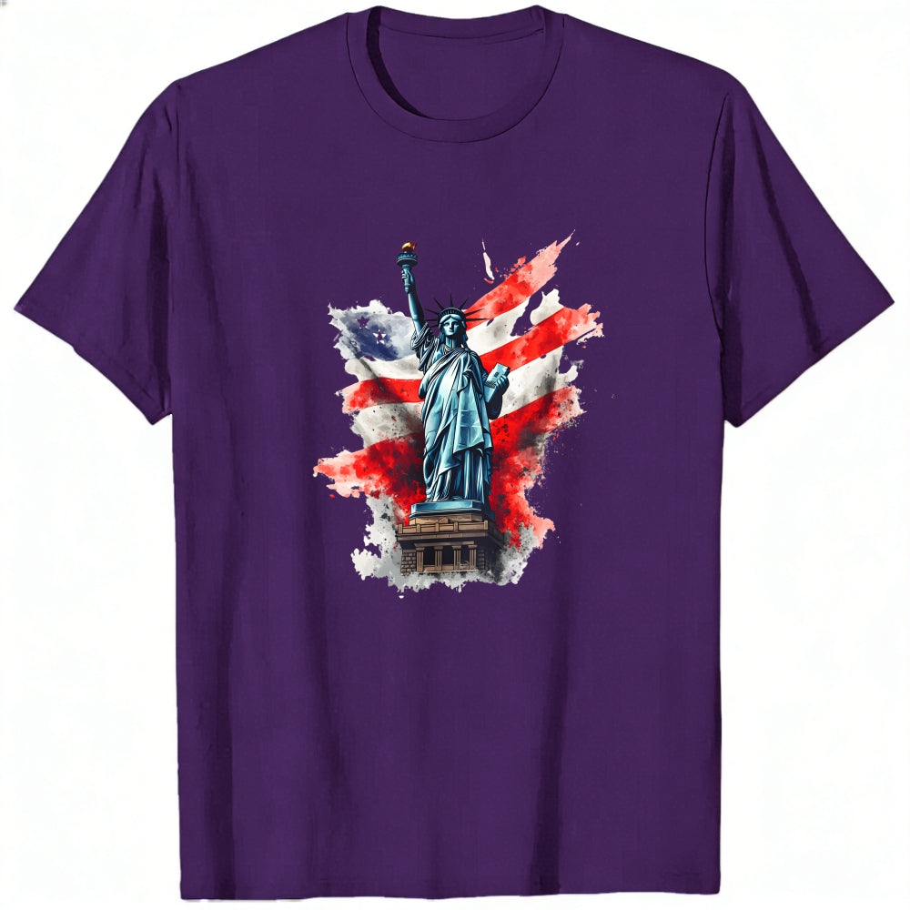 Patriotic American Flag Statue Of Liberty Classic T-Shirt