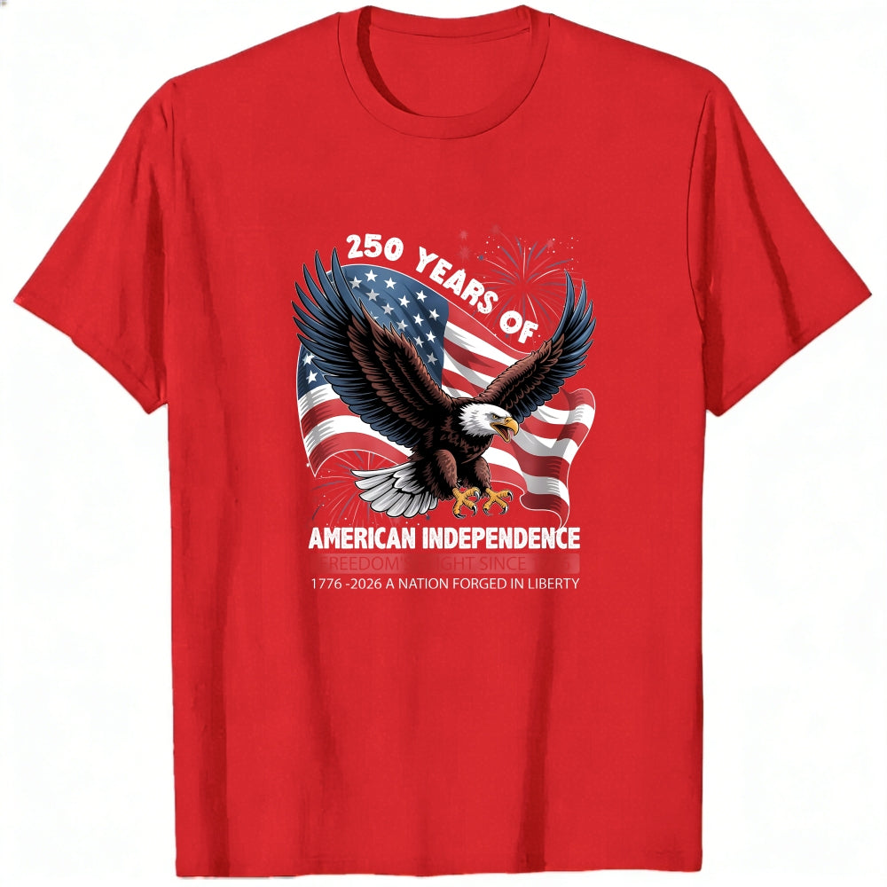 Patriotic Eagle American Flag Classic T-Shirt 250 Years Of American Independence Freedom S Flight Since 1776