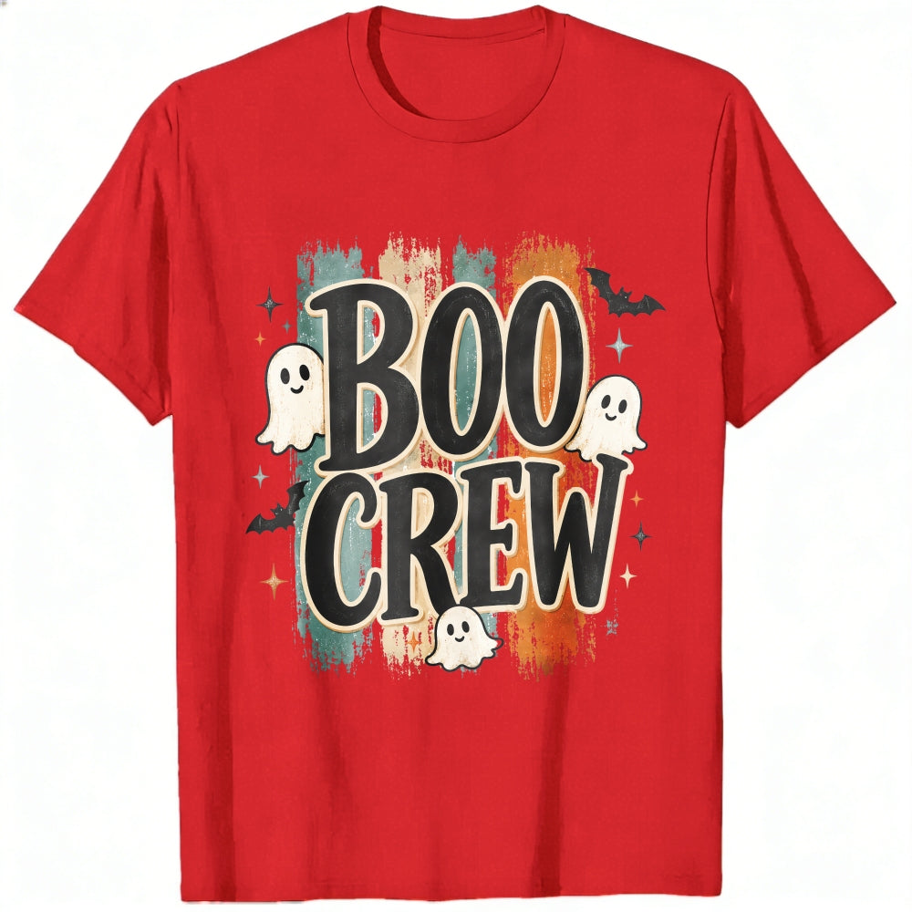 Halloween Retro Boo Crew Ghosts Bats Classic T-Shirt