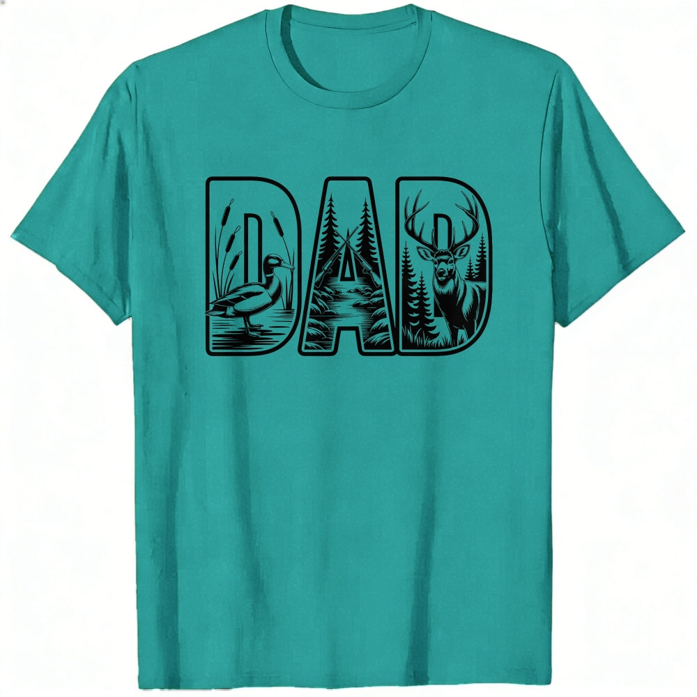 Outdoor Adventure Classic T-Shirt Dad With Duck And Deer Scene