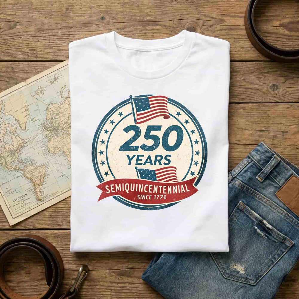 Patriotic American Flag Design Classic T-Shirt 250 Years Semiquincentennial Since 1776