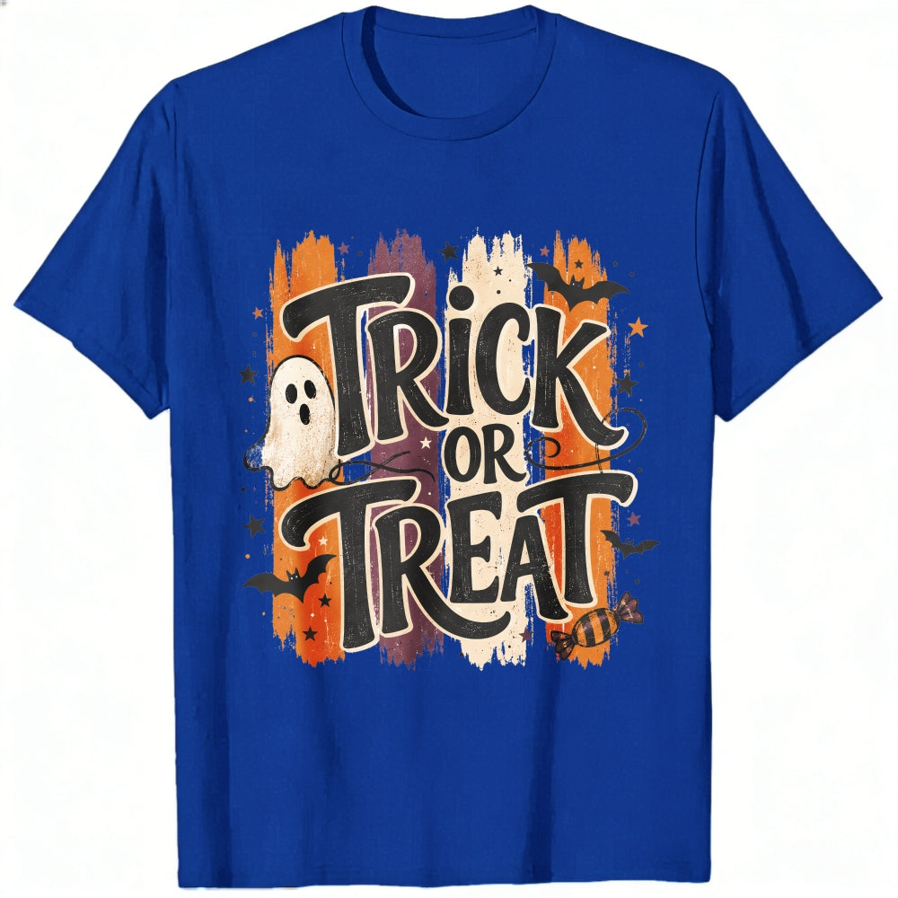 Halloween Vintage Trick Or Treat Ghost Bat Classic T-Shirt