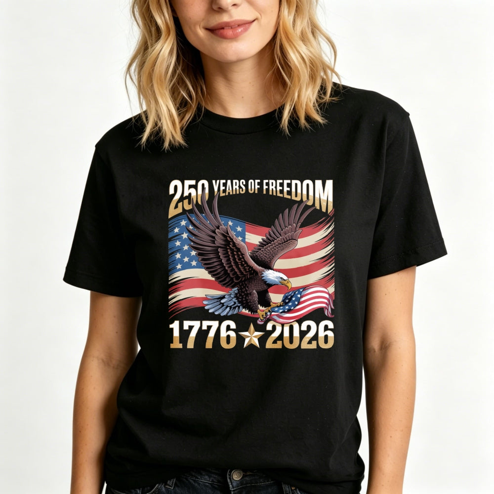 Patriotic Eagle American Flag 250 Years Of Freedom 1776 2026 Classic T-Shirt