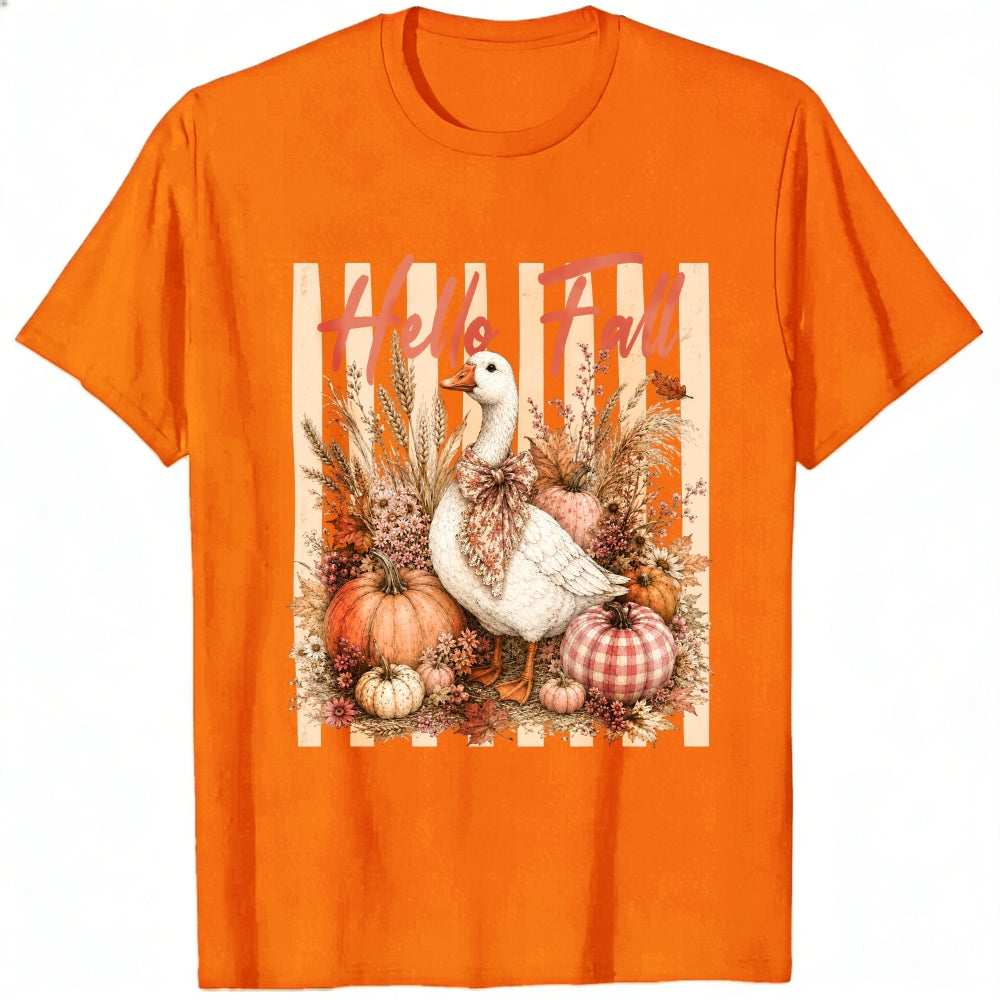 Fall Harvest Goose Hello Fall Classic T-Shirt