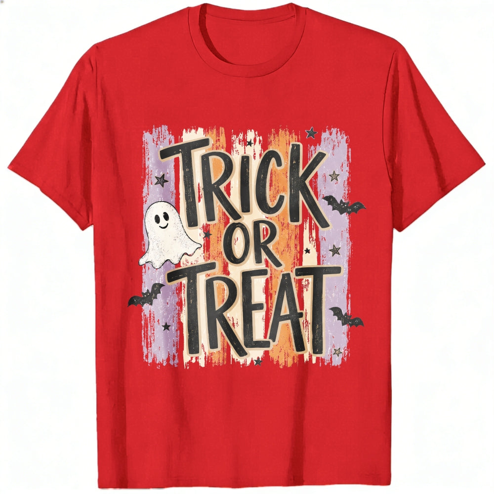 Halloween Trick Or Treat Ghost Bat Classic T-Shirt