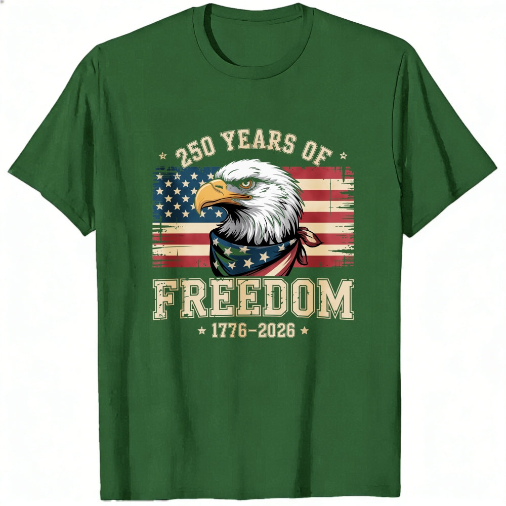 American Eagle Patriotic Design Classic T-Shirt 250 Years Of Freedom 1776 2026