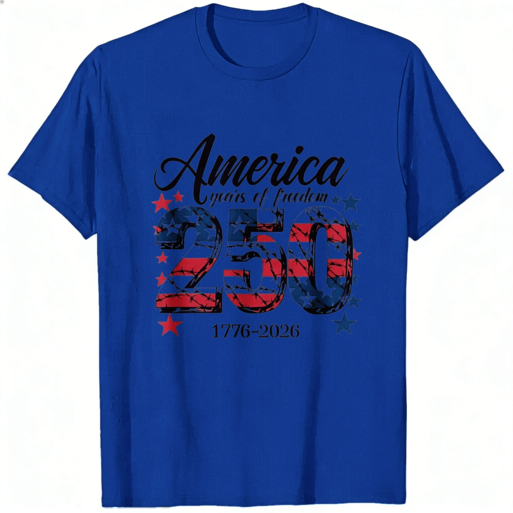 Patriotic American Flag Design Classic T-Shirt 250 Years Of Freedom 1776 2026