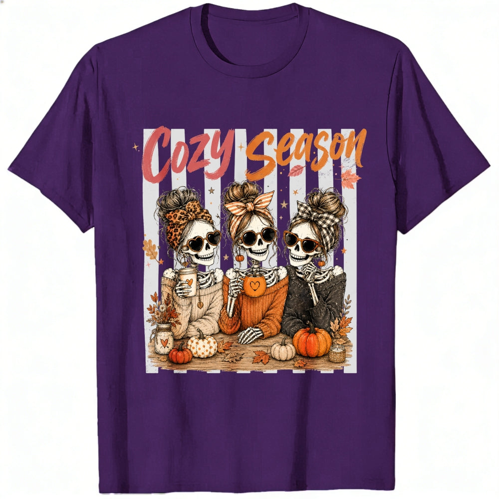 Cozy Autumn Skeletons Girls Pumpkin Spice Classic T-Shirt