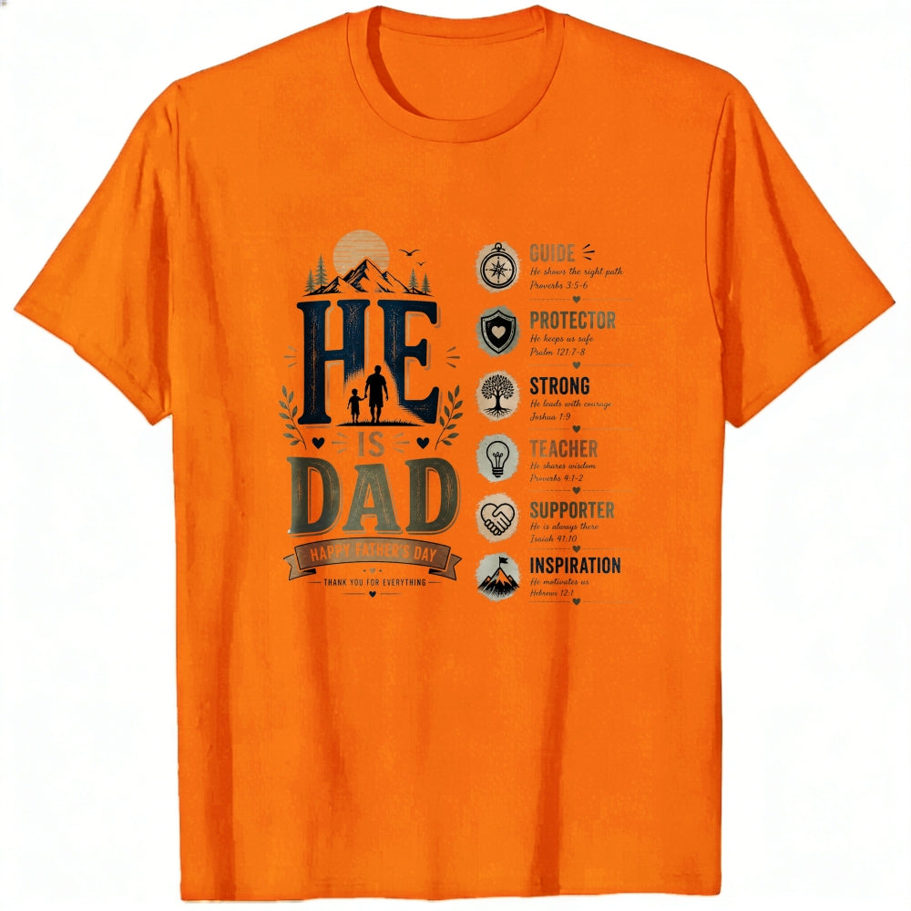 Retro Typography Classic T-Shirt He Is Dad Father's Day Design