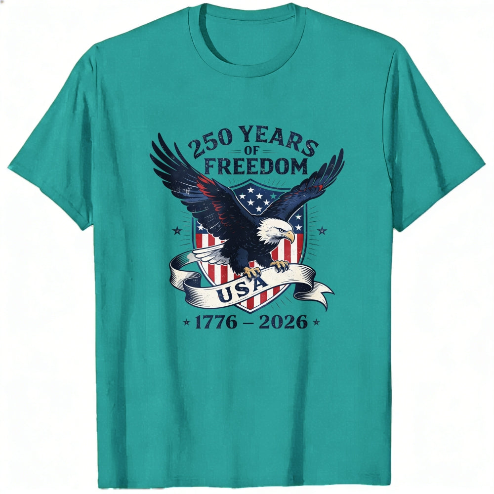 Patriotic Eagle Design Classic T-Shirt 250 Years Of Freedom Usa 1776 2026