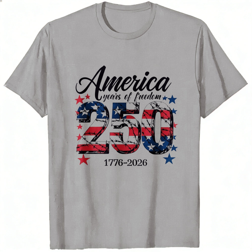Patriotic American Flag Design Classic T-Shirt 250 Years Of Freedom 1776 2026