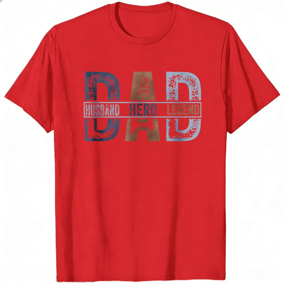 Graphic Print Classic T-Shirt Dad Husband Hero Legend