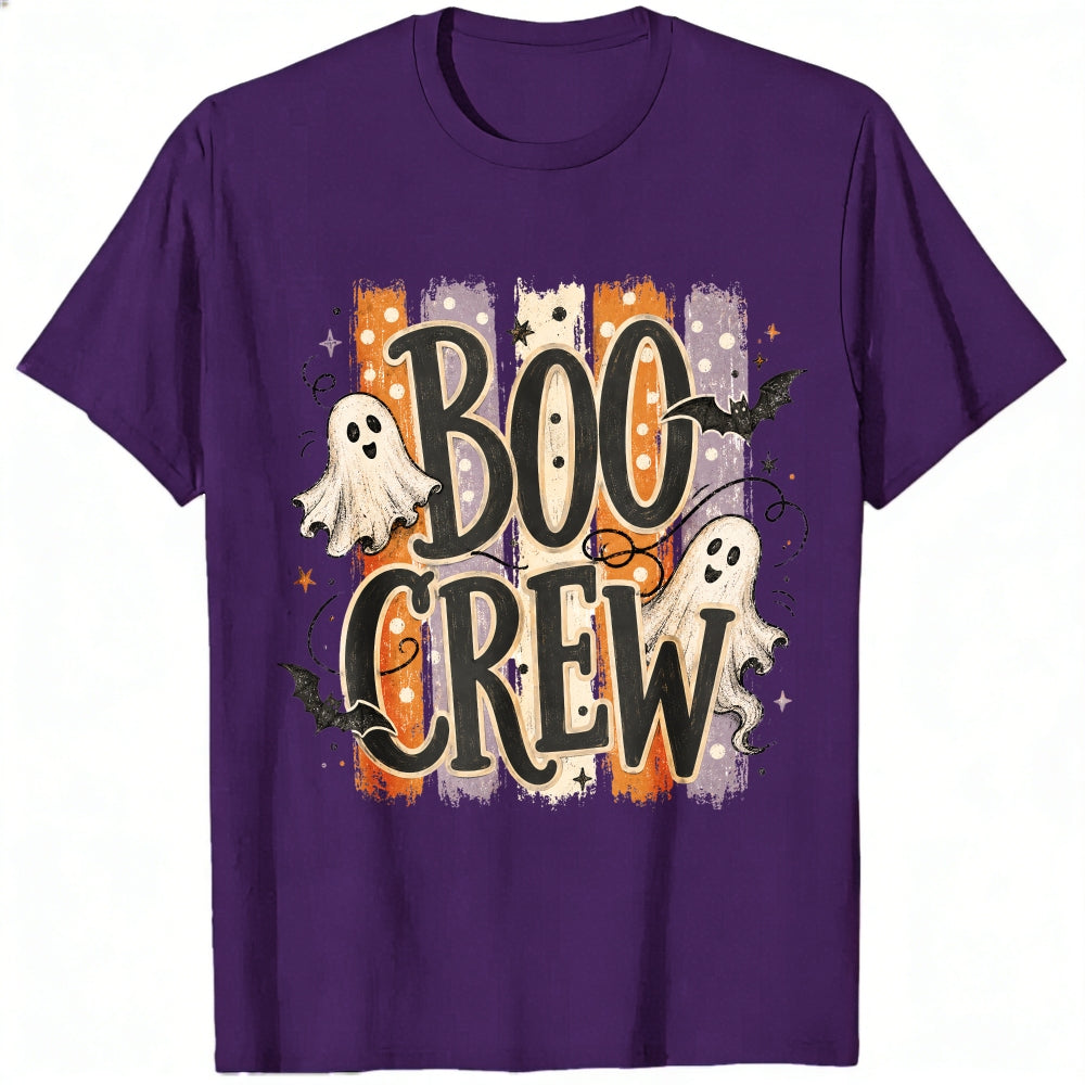 Halloween Funny Boo Crew Ghost Bat Classic T-Shirt