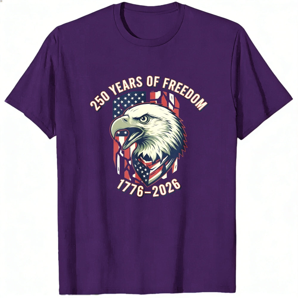 American Eagle Patriotic Design Classic T-Shirt 250 Years Of Freedom 1776 2026