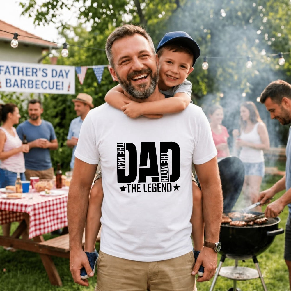 Casual Style Classic T-Shirt Dad The Man The Myth The Legend