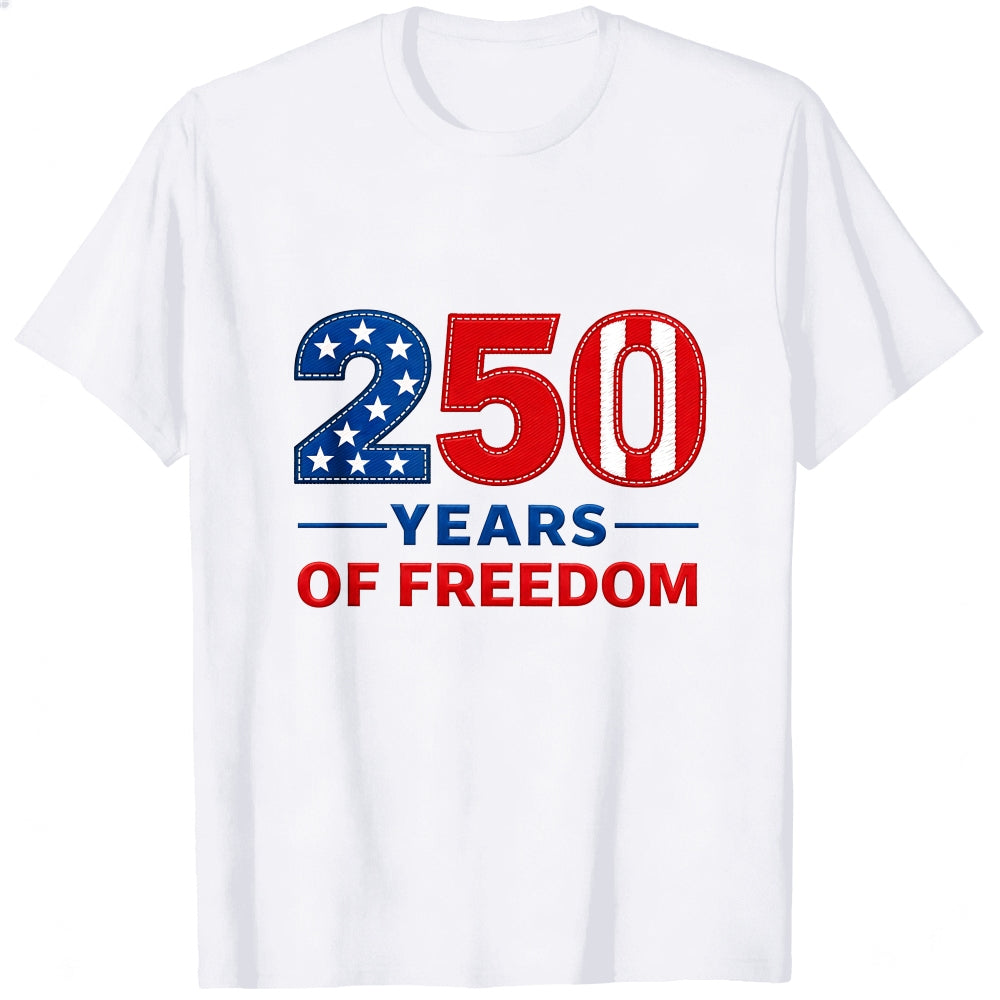 Patriotic American Flag Design Classic T-Shirt 250 Years Of Freedom