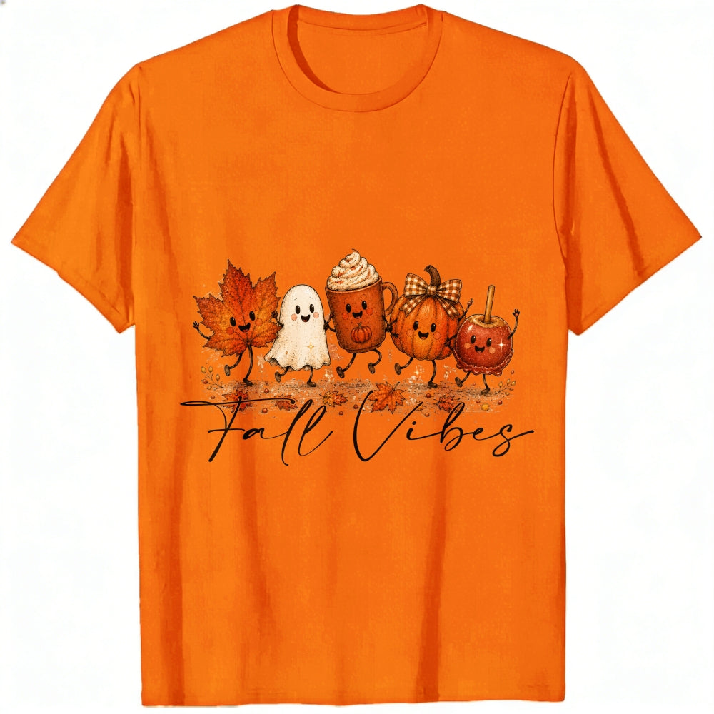 Cute Autumn Kawaii Characters Fall Vibes Classic T-Shirt
