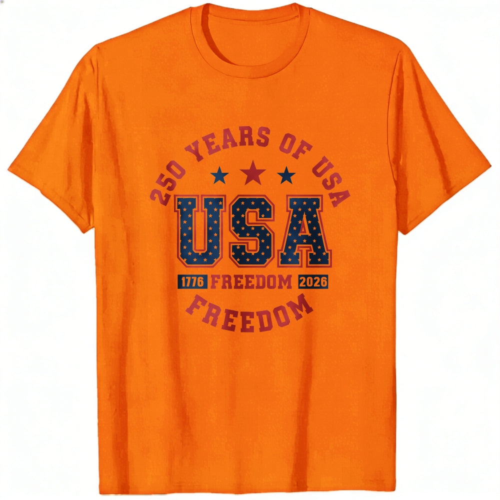 Patriotic American Flag Design Classic T-Shirt 250 Years Of Usa Freedom 1776 2026