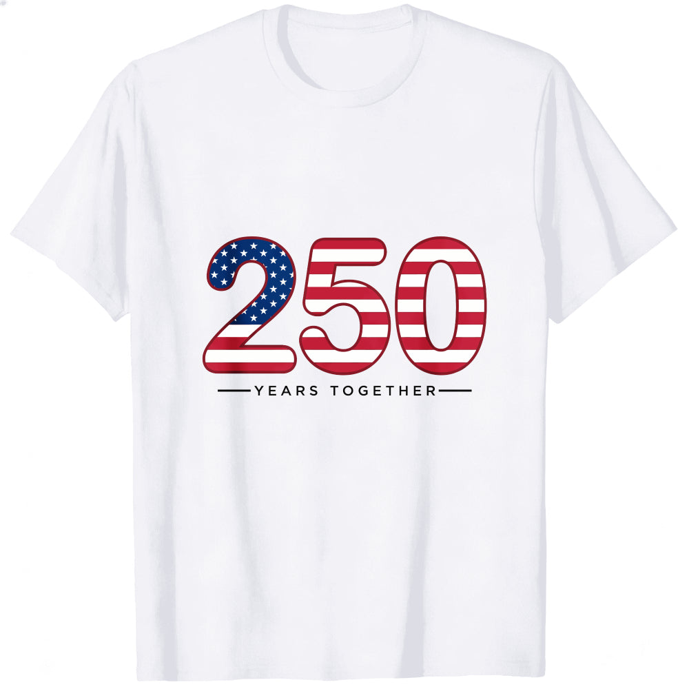 Patriotic American Flag Design Classic T-Shirt 250 Years Together