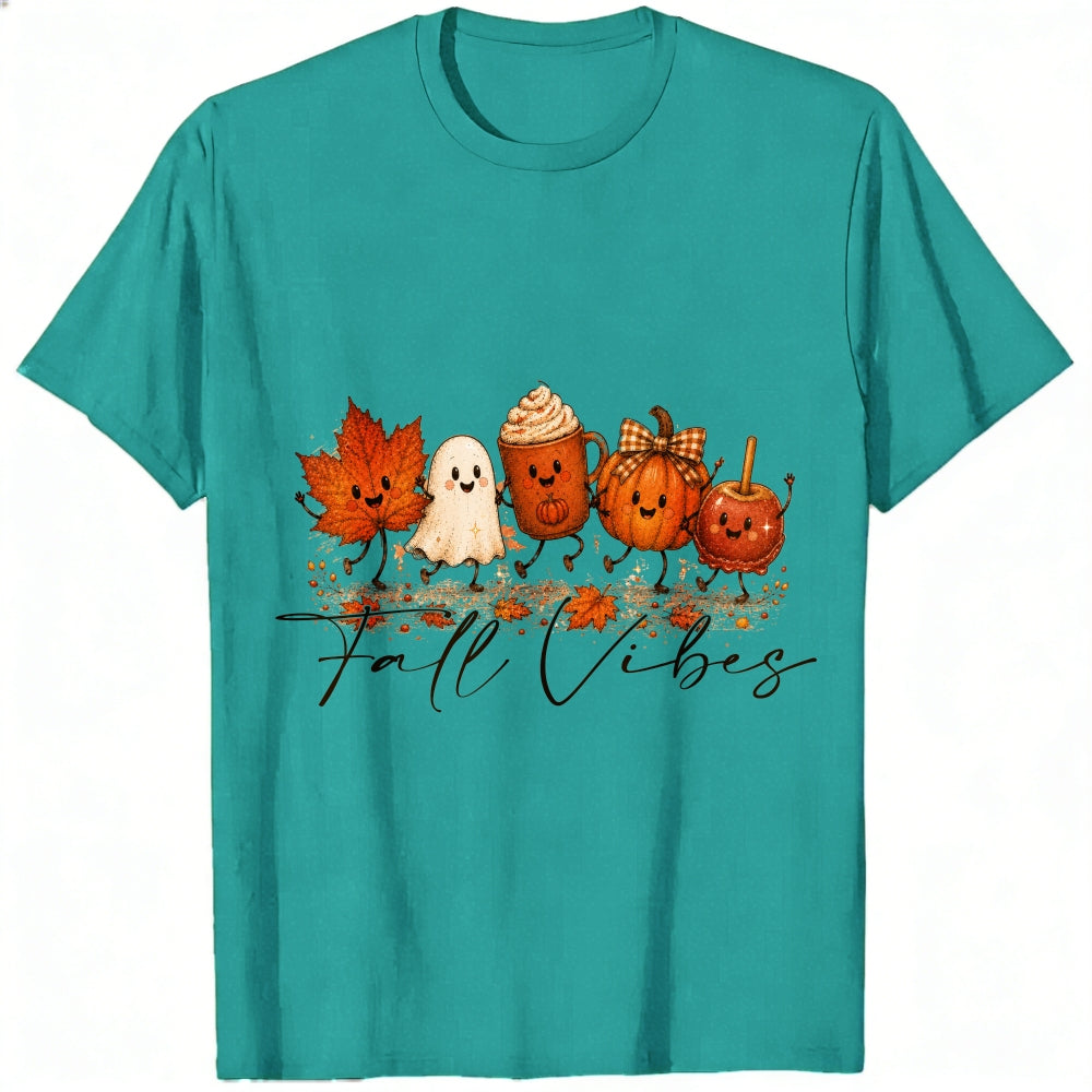 Cute Autumn Kawaii Characters Fall Vibes Classic T-Shirt